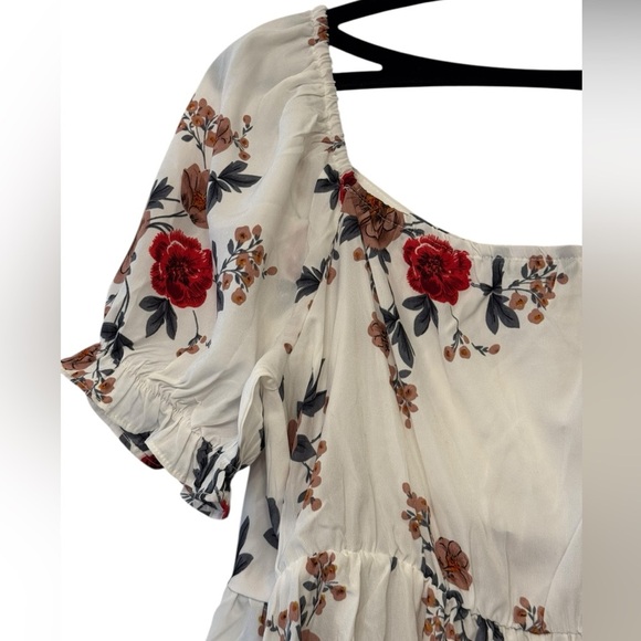 BloomChic Puff Sleeve Floral Print Blouse - Picture 4 of 7